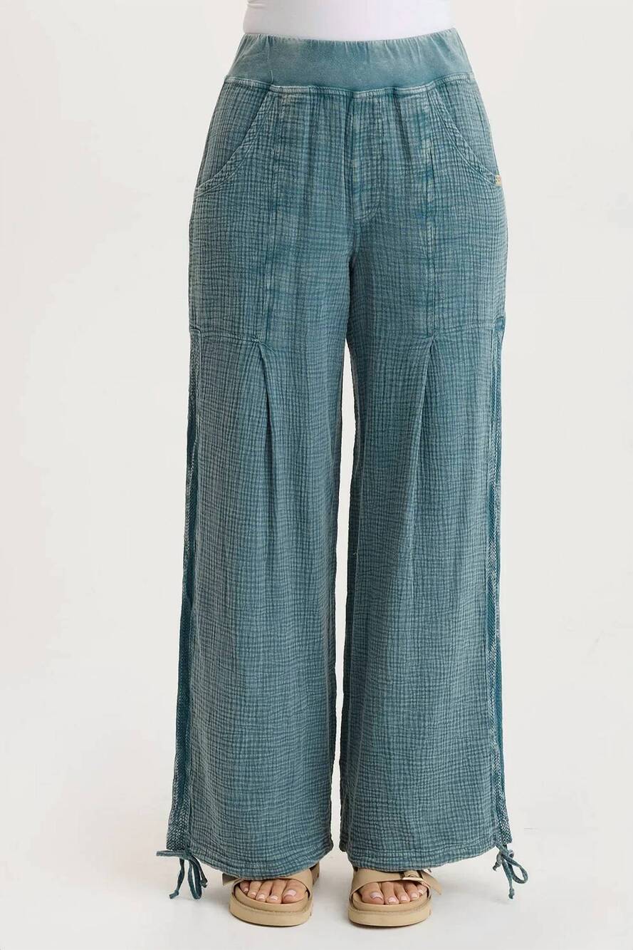 NEW XCVI lenka wide leg pants in tideworn
